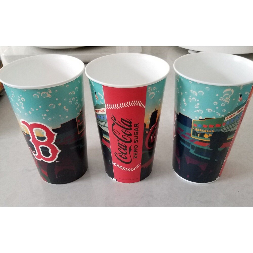 Mlb Boston Red Sox 2023 Collectible Cup Fenway Park Souvenir Coke Zero Sugar 3pk